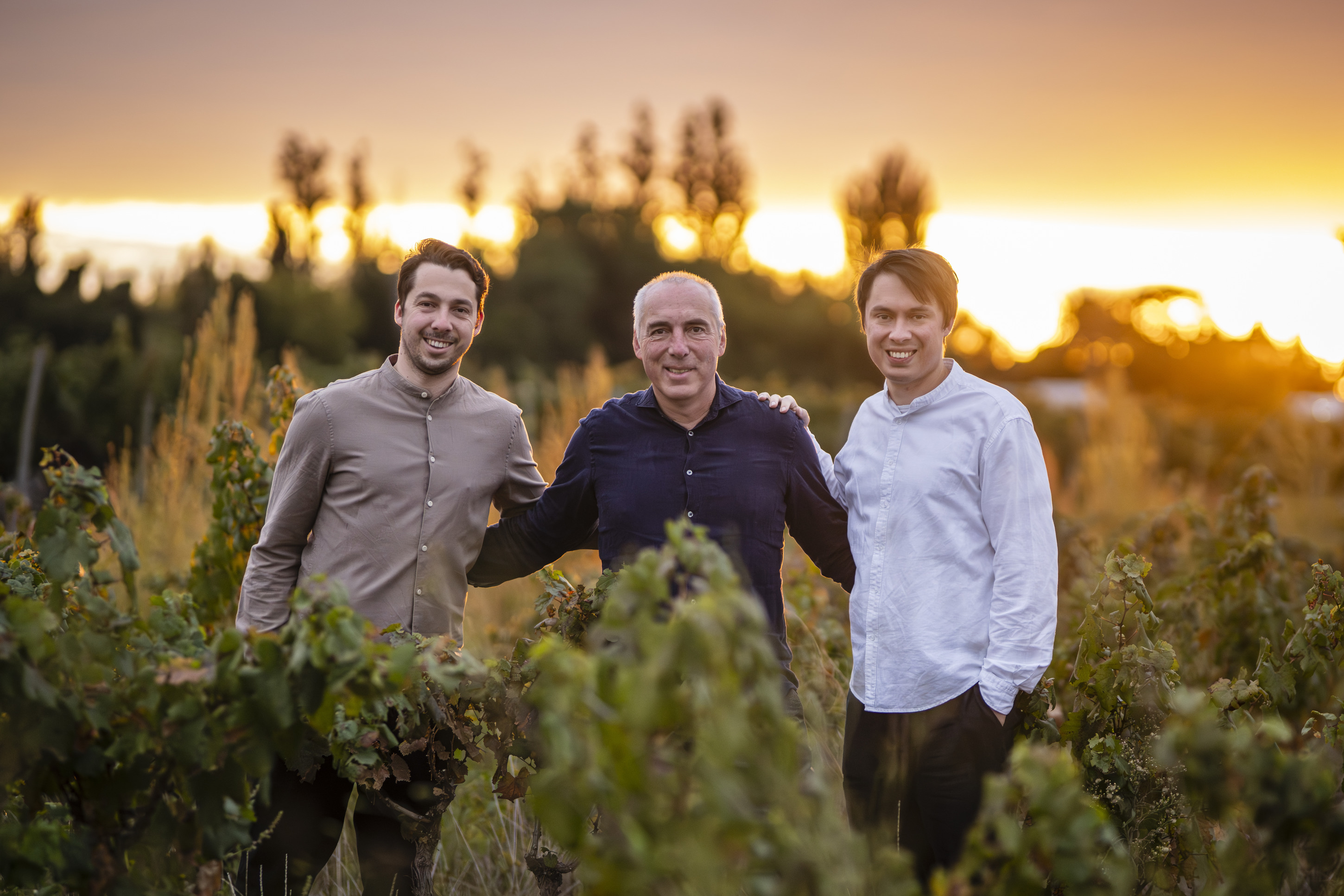 Jonas, Jens and Jannik Reichenbach on the estate